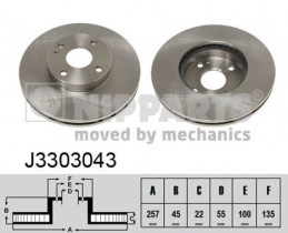 Тормозной диск Nipparts J3303043