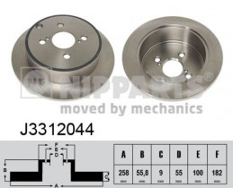 Тормозной диск Nipparts J3312044