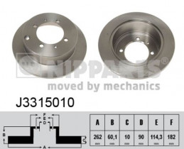 Тормозной диск Nipparts J3315010
