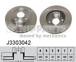 Тормозной диск Nipparts J3303042