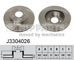 Тормозной диск Nipparts J3304026