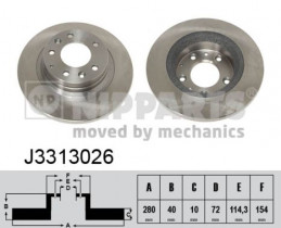 Тормозной диск Nipparts J3313026