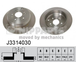 Тормозной диск Nipparts J3314030