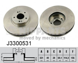 Тормозной диск Nipparts J3300531