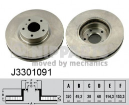Тормозной диск Nipparts J3301091