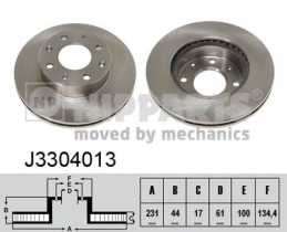 Тормозной диск Nipparts J3304013