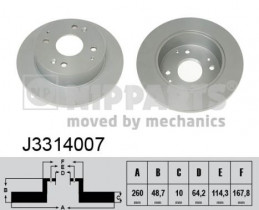 Тормозной диск Nipparts J3314007