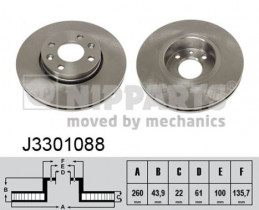 Тормозной диск Nipparts J3301088