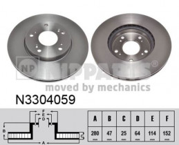 Тормозной диск Nipparts N3304059