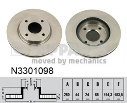 Тормозной диск Nipparts N3301098