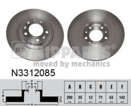 Тормозной диск Nipparts N3312085