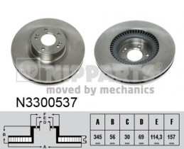 Тормозной диск Nipparts N3300537