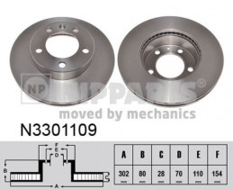 Тормозной диск Nipparts N3301109