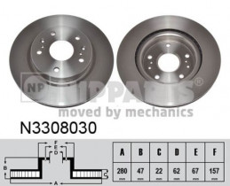 Тормозной диск Nipparts N3308030