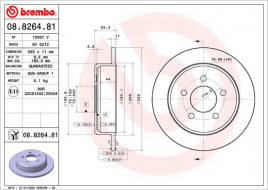 Тормозной диск BREMBO 08.8264.81