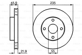 Тормозной диск BOSCH 0986478787