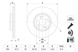 Тормозной диск BOSCH 0986479G58