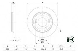Тормозной диск BOSCH 0986479G29