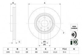 Тормозной диск BOSCH 0986479H02