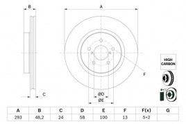 Тормозной диск BOSCH 0986479H28