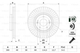 Тормозной диск BOSCH 0986479F19