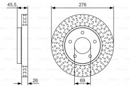 Тормозной диск BOSCH 0986479U40
