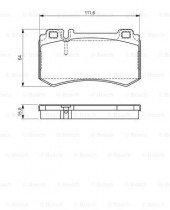 Комплект тормозных колодок BOSCH 0986494356
