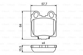 Комплект тормозных колодок BOSCH 0986494231