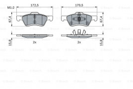 Комплект тормозных колодок BOSCH 0986494960