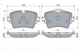 Комплект тормозных колодок BOSCH 0986494940