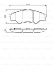Комплект тормозных колодок BOSCH 0986494425