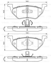 Комплект тормозных колодок BOSCH 0986494683
