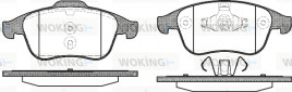 Комплект тормозных колодок, дисковый тормоз WOKING P12503.00