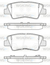 Комплект тормозных колодок, дисковый тормоз WOKING P12623.52