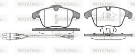 Комплект тормозных колодок, дисковый тормоз WOKING P13493.01