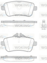 Комплект тормозных колодок, дисковый тормоз WOKING P14033.10