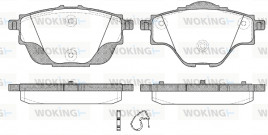 Комплект тормозных колодок, дисковый тормоз WOKING P14573.00