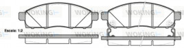 Комплект тормозных колодок, дисковый тормоз WOKING P15343.02