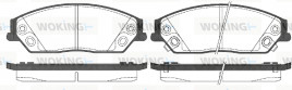 Комплект тормозных колодок, дисковый тормоз WOKING P15673.02
