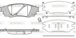 Комплект тормозных колодок, дисковый тормоз WOKING P17363.10