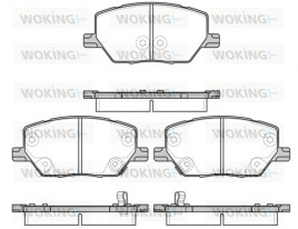 Комплект тормозных колодок, дисковый тормоз WOKING P17403.02