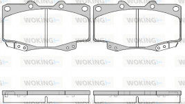 Комплект тормозных колодок, дисковый тормоз WOKING P2153.22