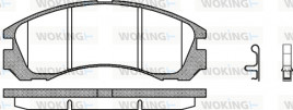 Комплект тормозных колодок, дисковый тормоз WOKING P2543.32