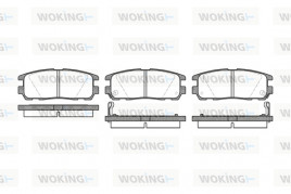 Комплект тормозных колодок, дисковый тормоз WOKING P5263.02