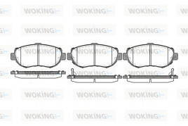 Комплект тормозных колодок, дисковый тормоз WOKING P5563.02