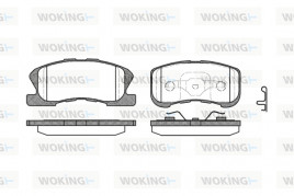 Комплект тормозных колодок, дисковый тормоз WOKING P6203.02