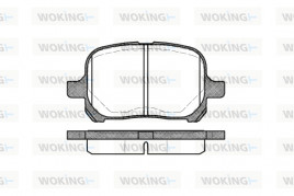 Комплект тормозных колодок, дисковый тормоз WOKING P7213.00