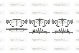 Комплект тормозных колодок, дисковый тормоз WOKING P7763.02