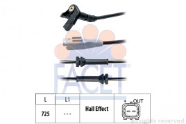 Датчик, частота вращения колеса FACET 21.0092