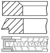 Комплект поршневых колец GOETZE ENGINE 08-207608-00